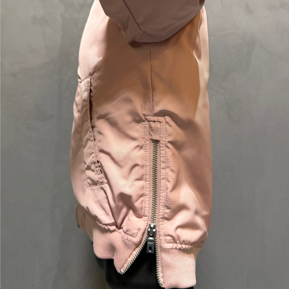 Zara Kids‎ Bomber Jacket Size 8-9 Years Old Pink Zip Up Girls Coat - Picture 3 of 7